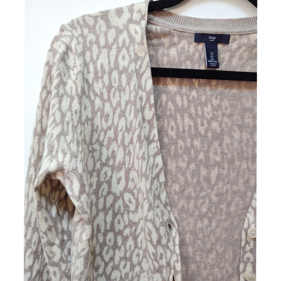 Gap Factory Cheetah Print Cardigan Sweater Cotton - Picture 4 of 8